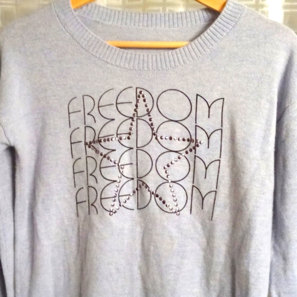 Freedom Print Wool & Cashmere Sweater